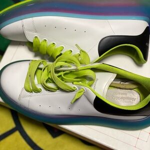 White Multi color Alexander McQueen oversized shoe